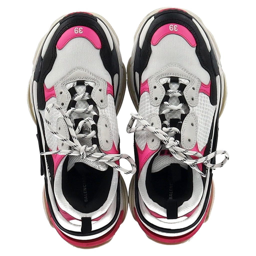 Women's Balenciaga Triple S Sneakers in Neon Pink Polyester
