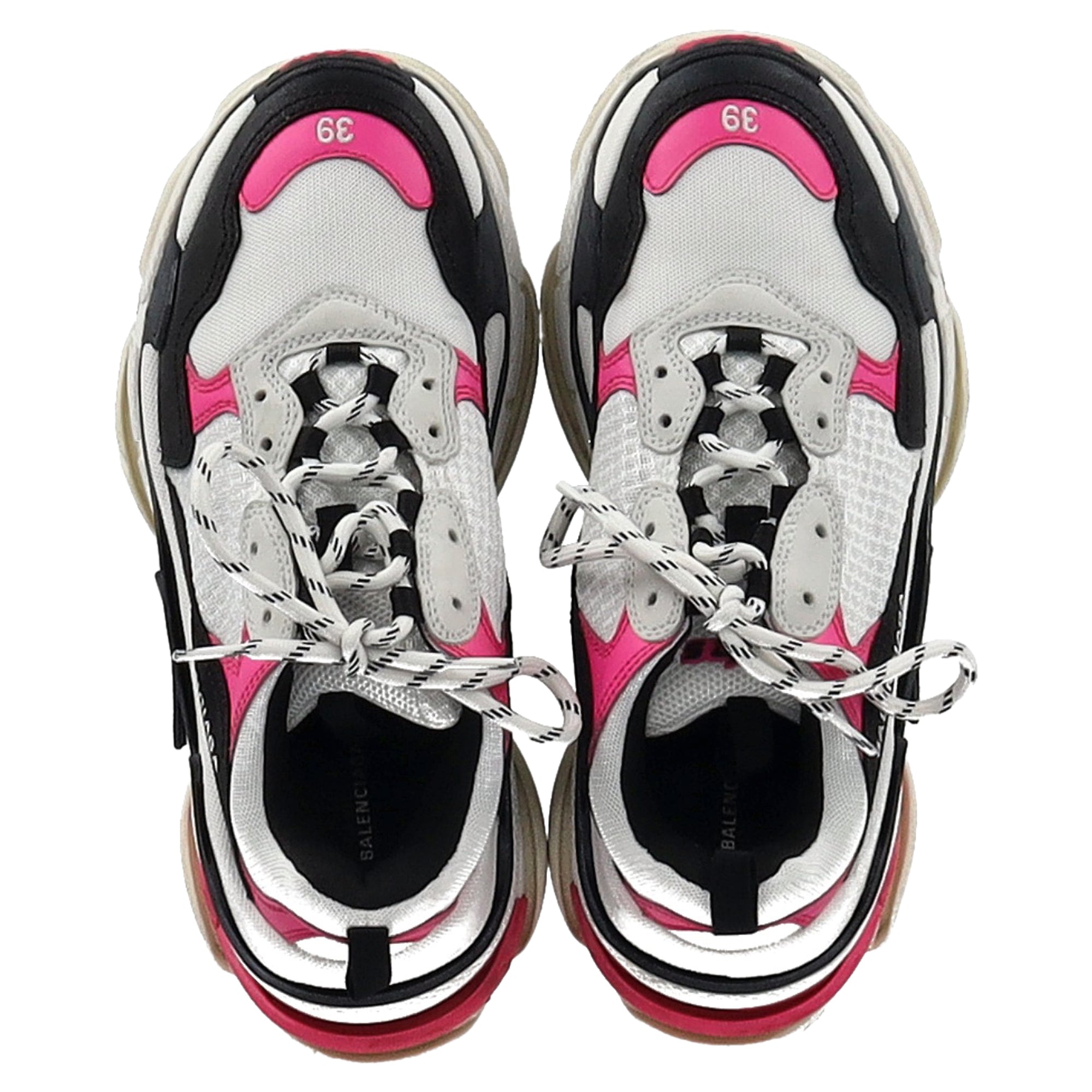 Women's Balenciaga Triple S Sneakers in Neon Pink Polyester