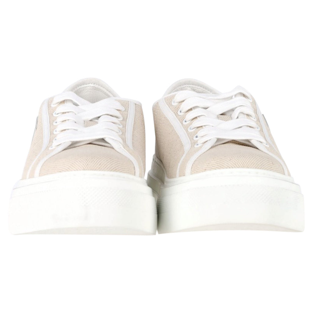 Givenchy City Platform Sneakers in Beige Canvas