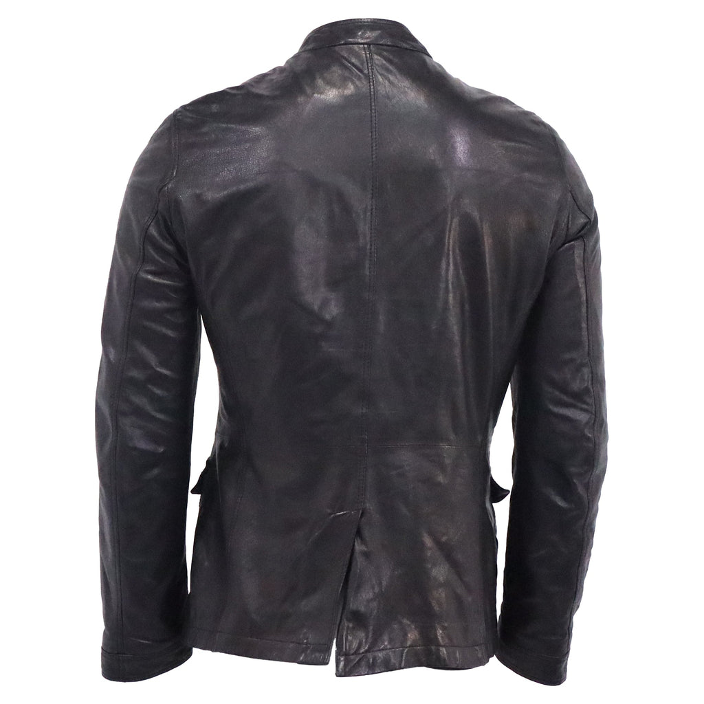 Burberry Moto Jacket in Black Leather