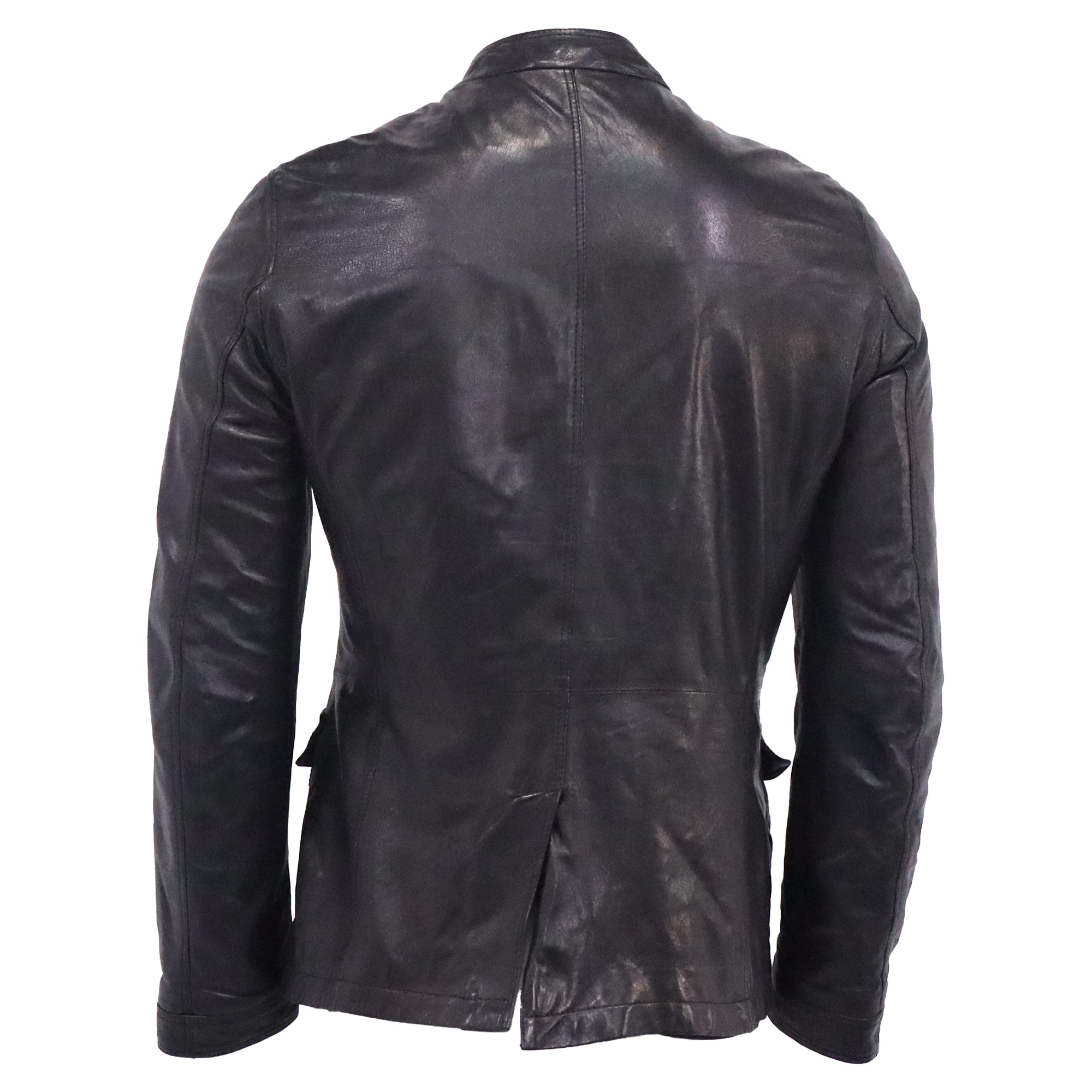 Burberry Moto Jacket in Black Leather