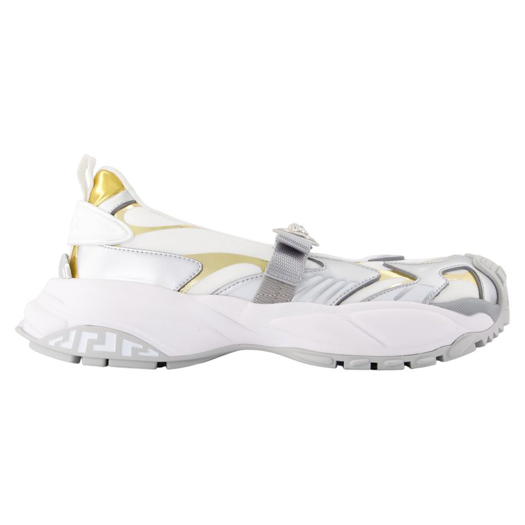 Women's Mary Jane Sneakers - Versace - Synthetic - White