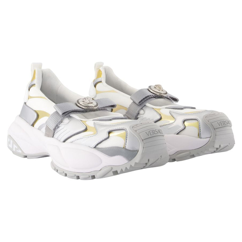 Women's Mary Jane Sneakers - Versace - Synthetic - White