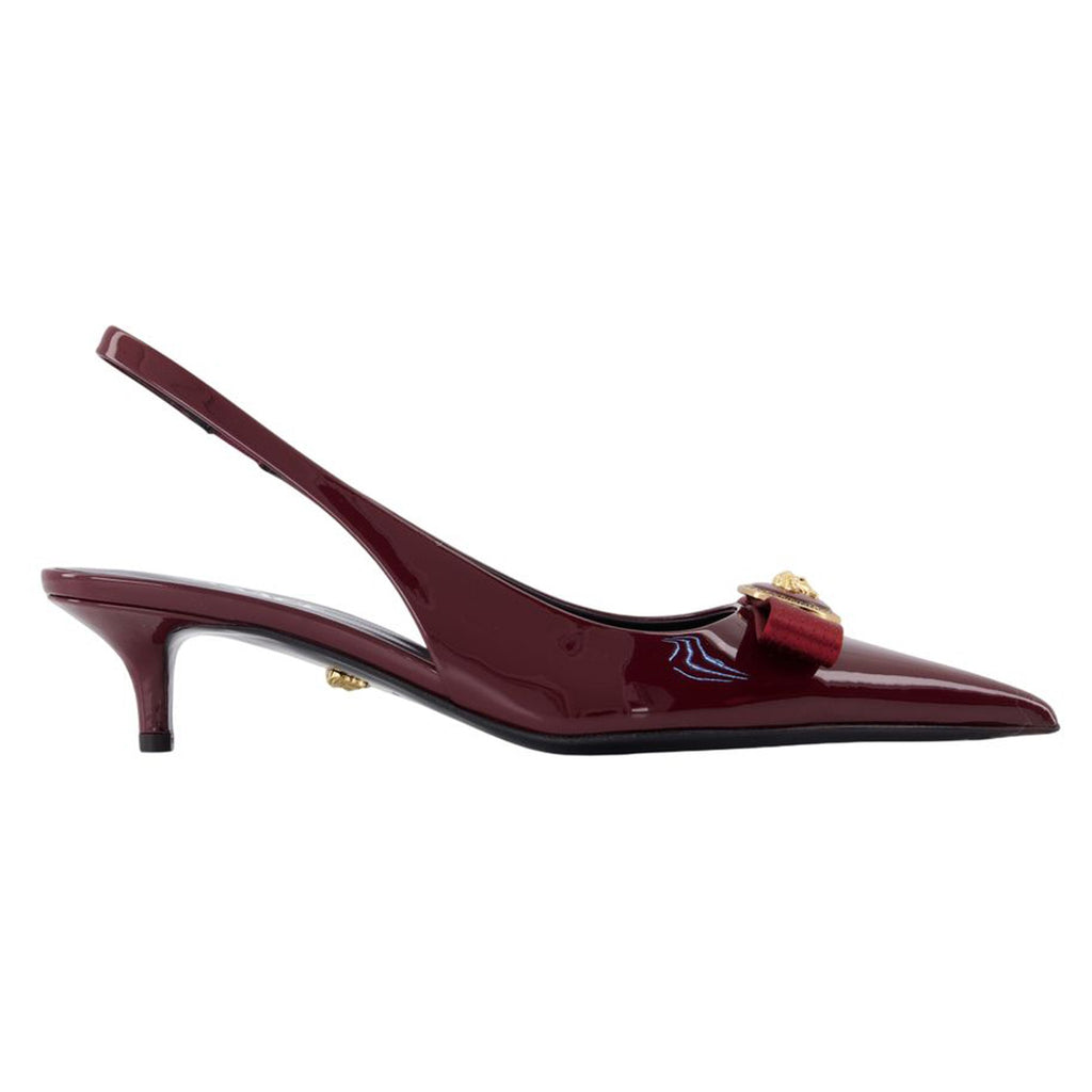 Women's T.45 Pumps - Versace - Leather - Burgundy