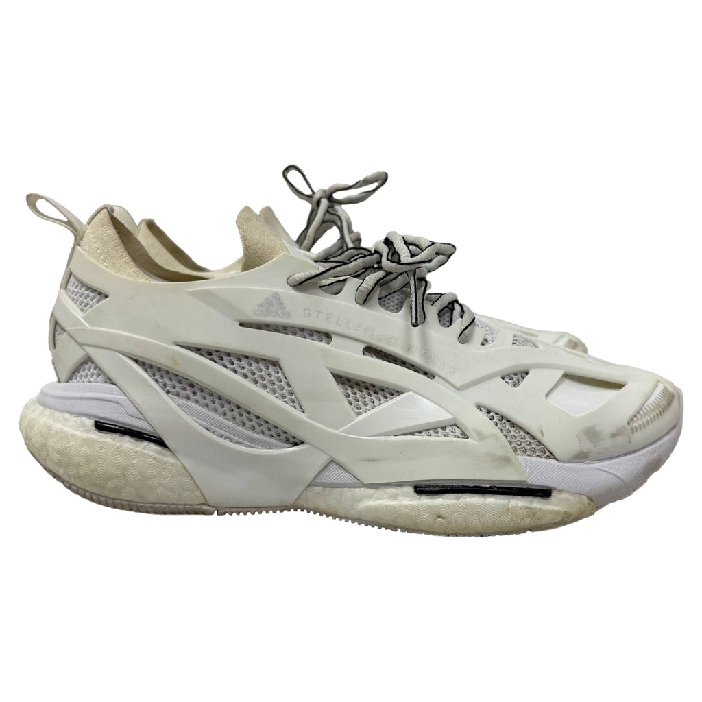 Women's Adidas x Stella Mccartney Solarglide Running Sneakers in White Polyurethane