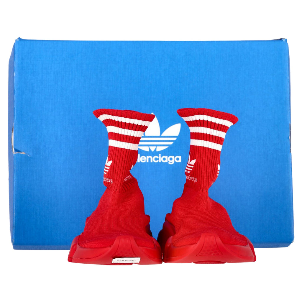 Women's Balenciaga X Adidas Knit Speed 3.0 Sneakers in Red Neoprene