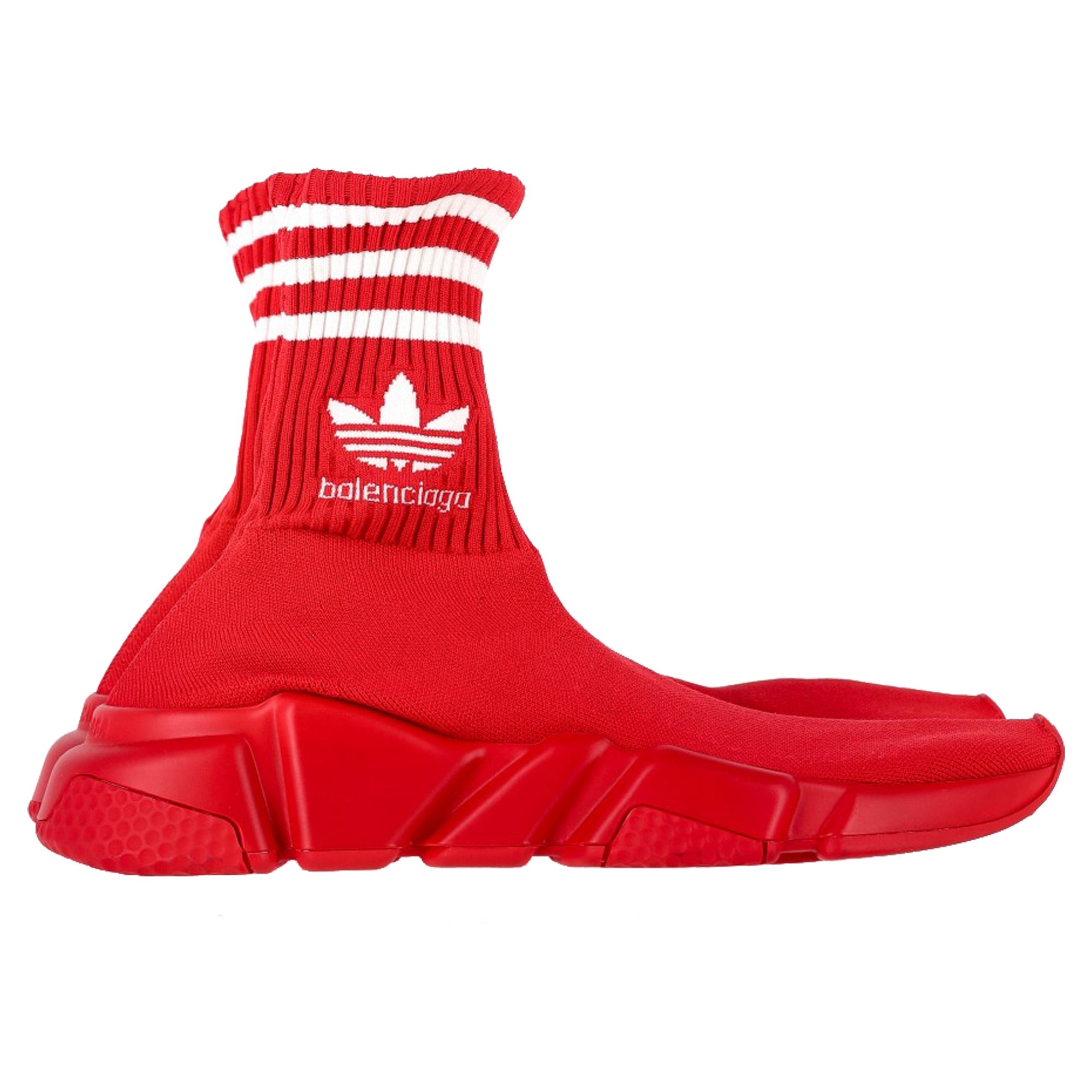 Women's Balenciaga X Adidas Knit Speed 3.0 Sneakers in Red Neoprene