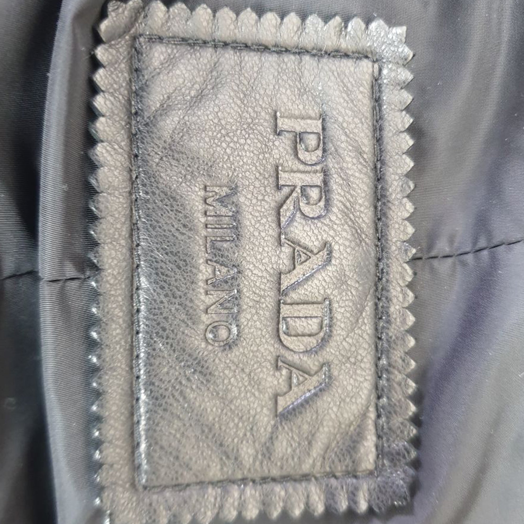 Prada Hidden Closure Trench Coat in Black Lamb Leather
