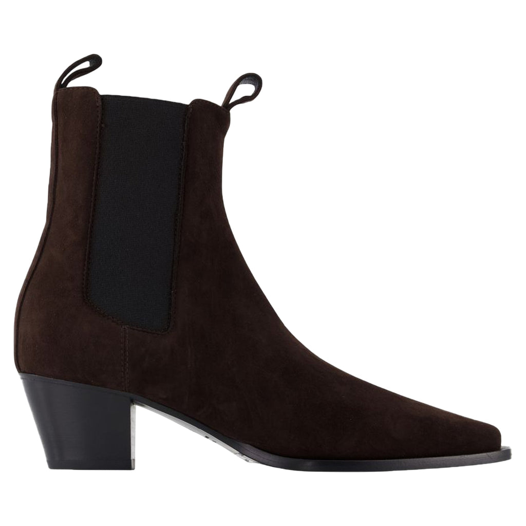 City Ankle Boots - TOTEME - Leather - Brown