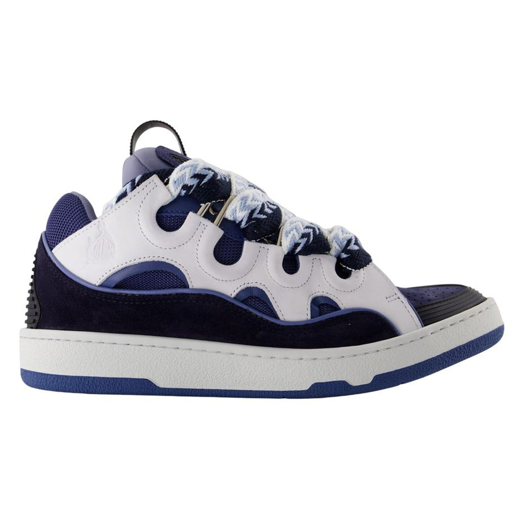 Women's Curb Sneakers - Lanvin - Synthetic - Black/Blue