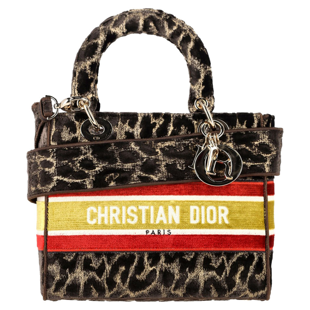 Lady D-Lite Bag Embroidered Canvas Medium
