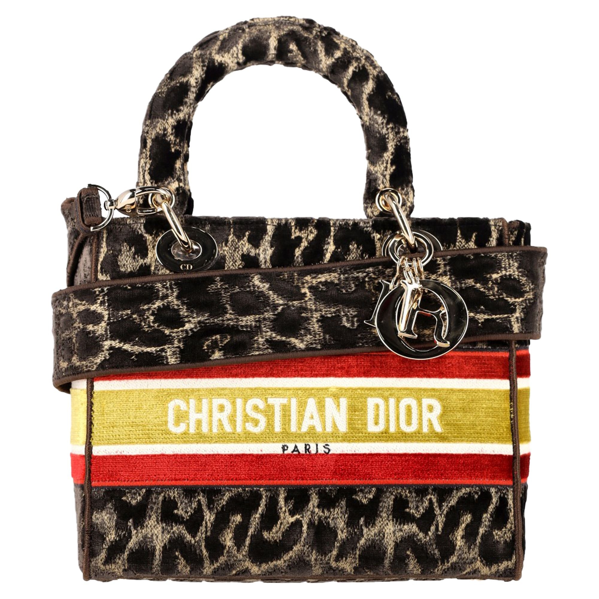 Lady D-Lite Bag Embroidered Canvas Medium