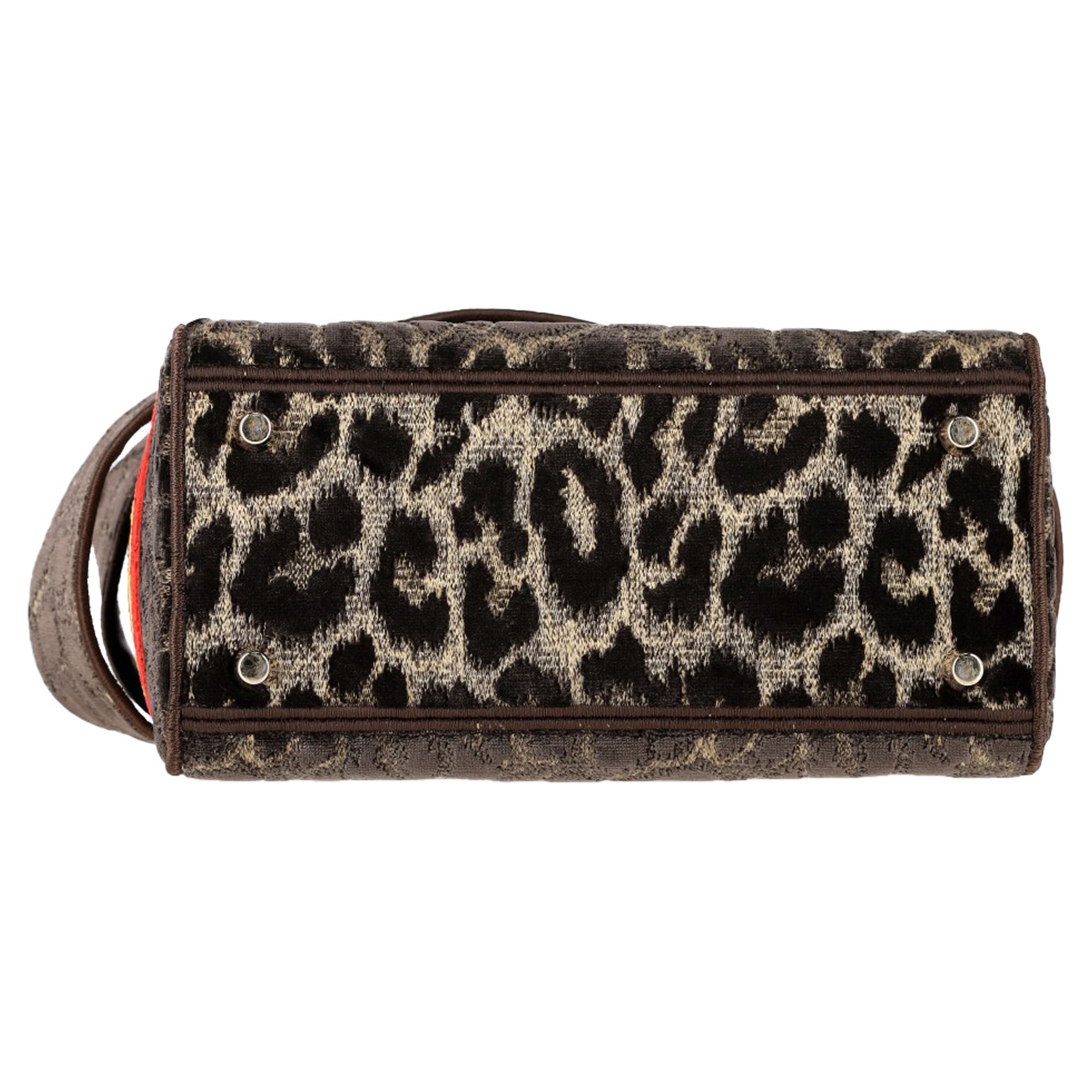 Lady D-Lite Bag Embroidered Canvas Medium