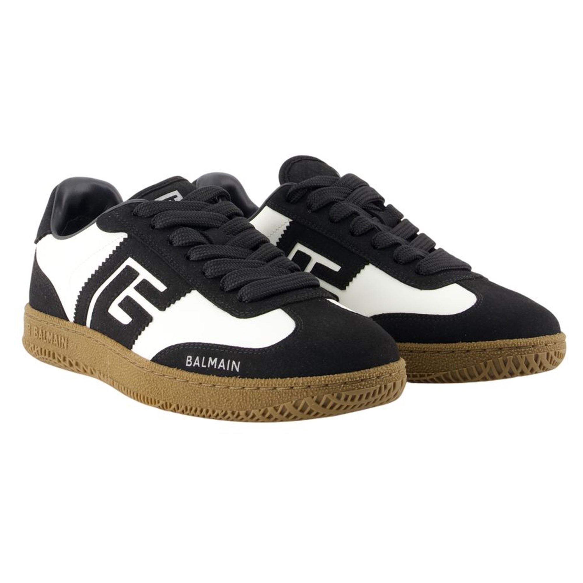 Women's Swan Sneakers - Balmain - Leather - Black