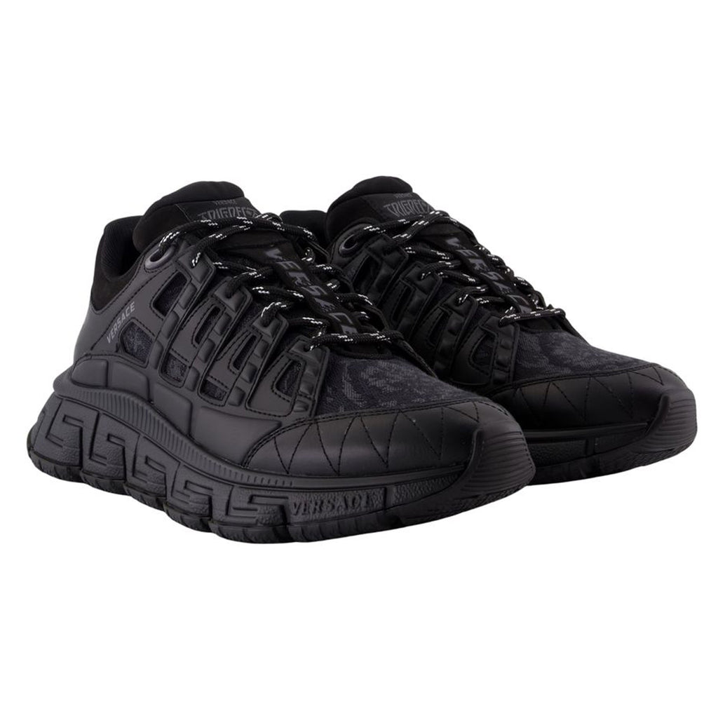 Women's Sneakers - Versace - Leather - Black
