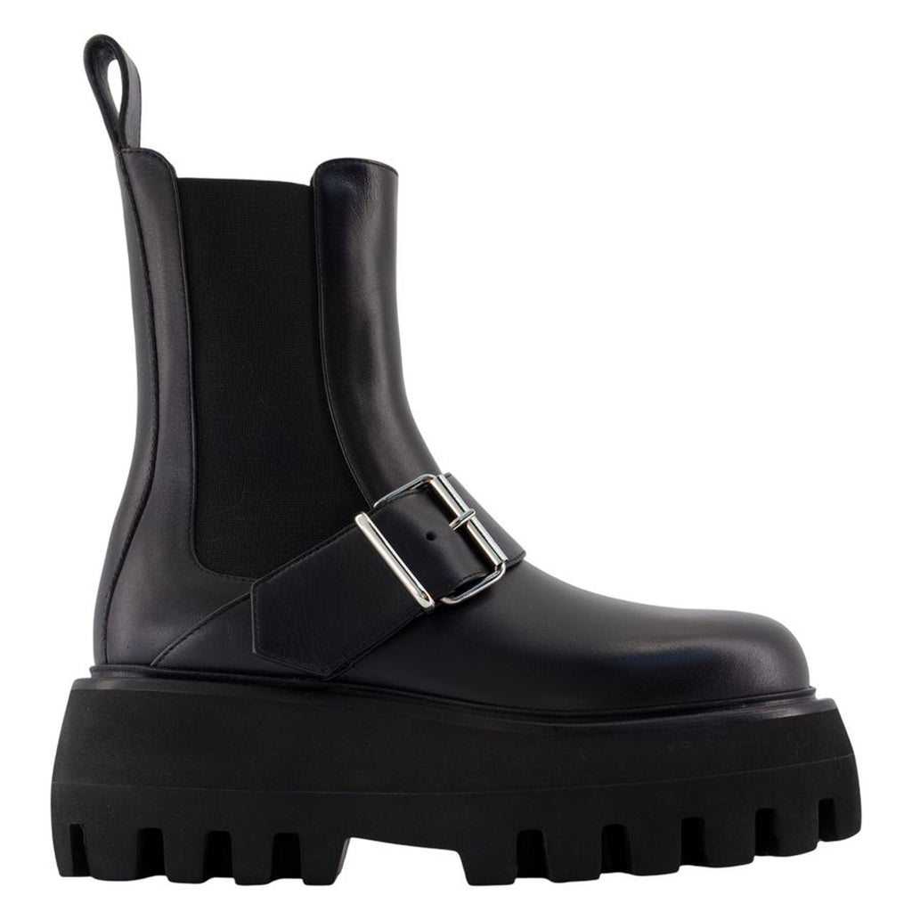 Women's High Ankle Boots - Alexander McQueen - Leather - Black