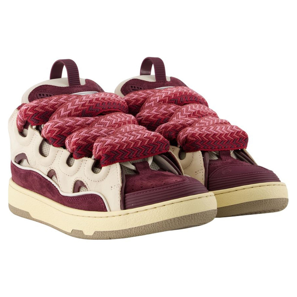 Curb sneakers - Lanvin - Synthetic - Beige/Bordeau