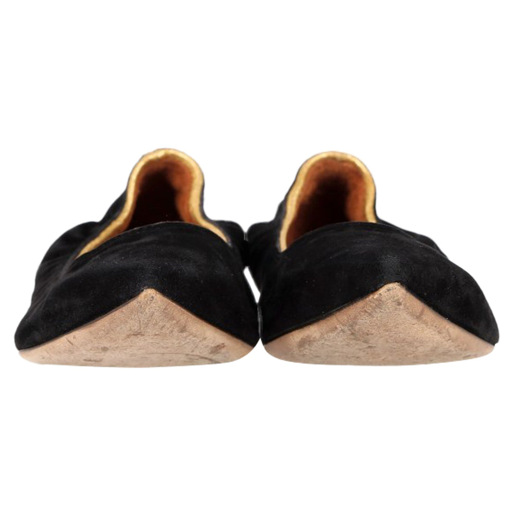 Women's Lanvin Pointed Flats in Black Suede