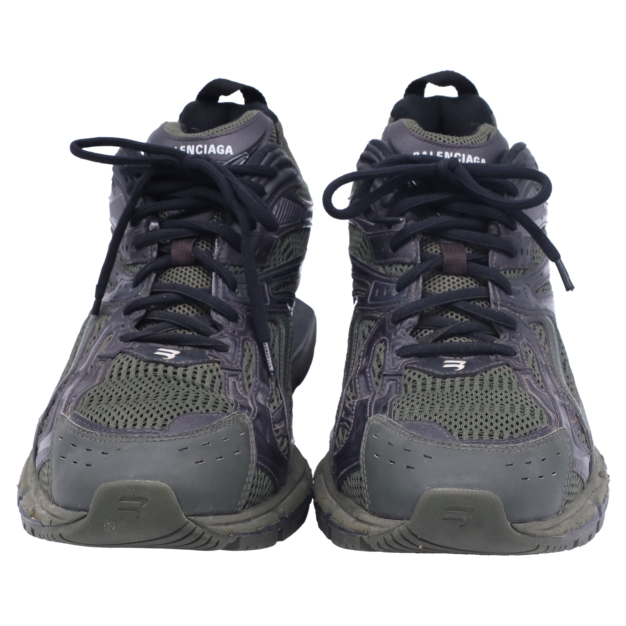 Men's Balenciaga X-Pander Low-Top Sneakers in Olive Polyester