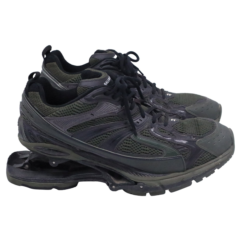 Men's Balenciaga X-Pander Low-Top Sneakers in Olive Polyester