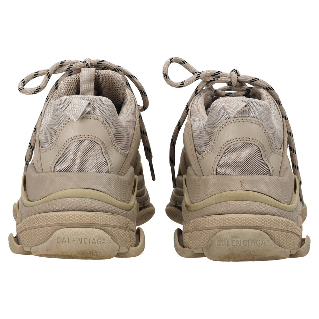 Men's Balenciaga Triple S Sneakers in Beige Polyester