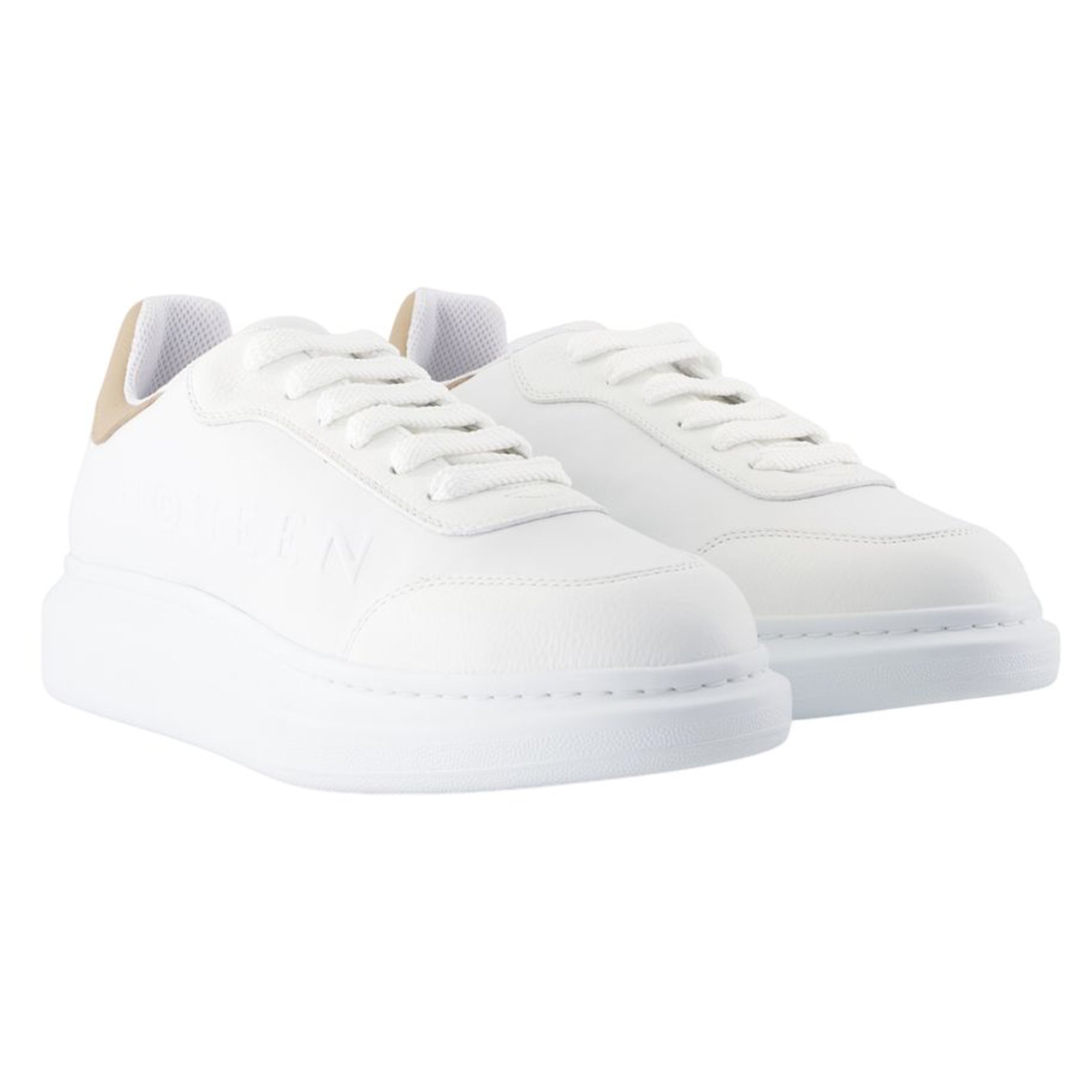 Oversized Sneakers - Alexander McQueen - Leather - Beige