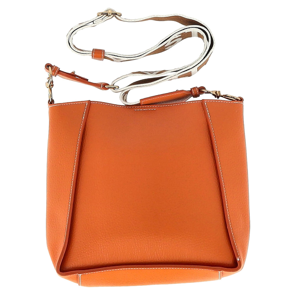 Logo Crossbody Bag Perforated Faux Leather Mini