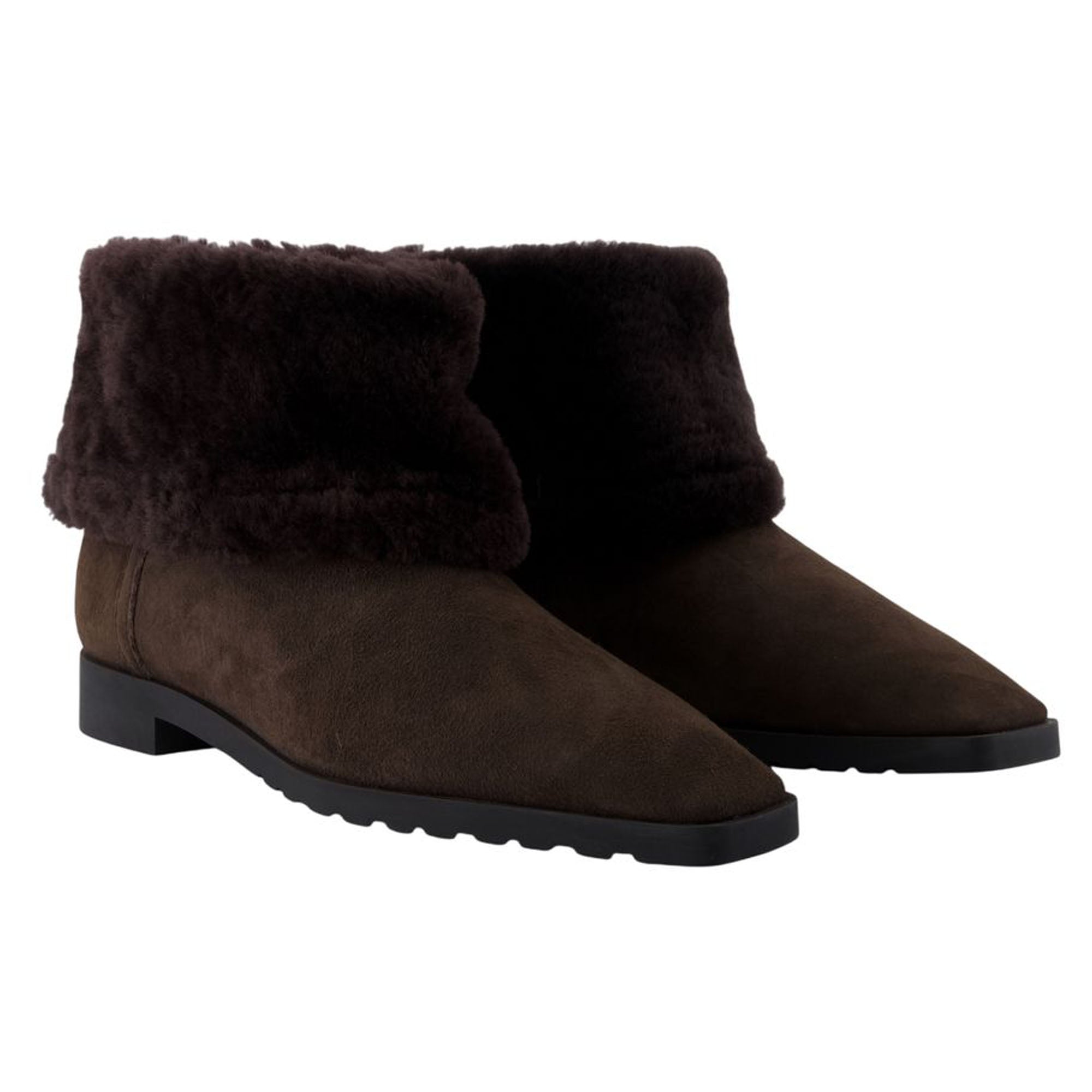 Fold Down Ankle Boots - TOTEME - Leather - Brown