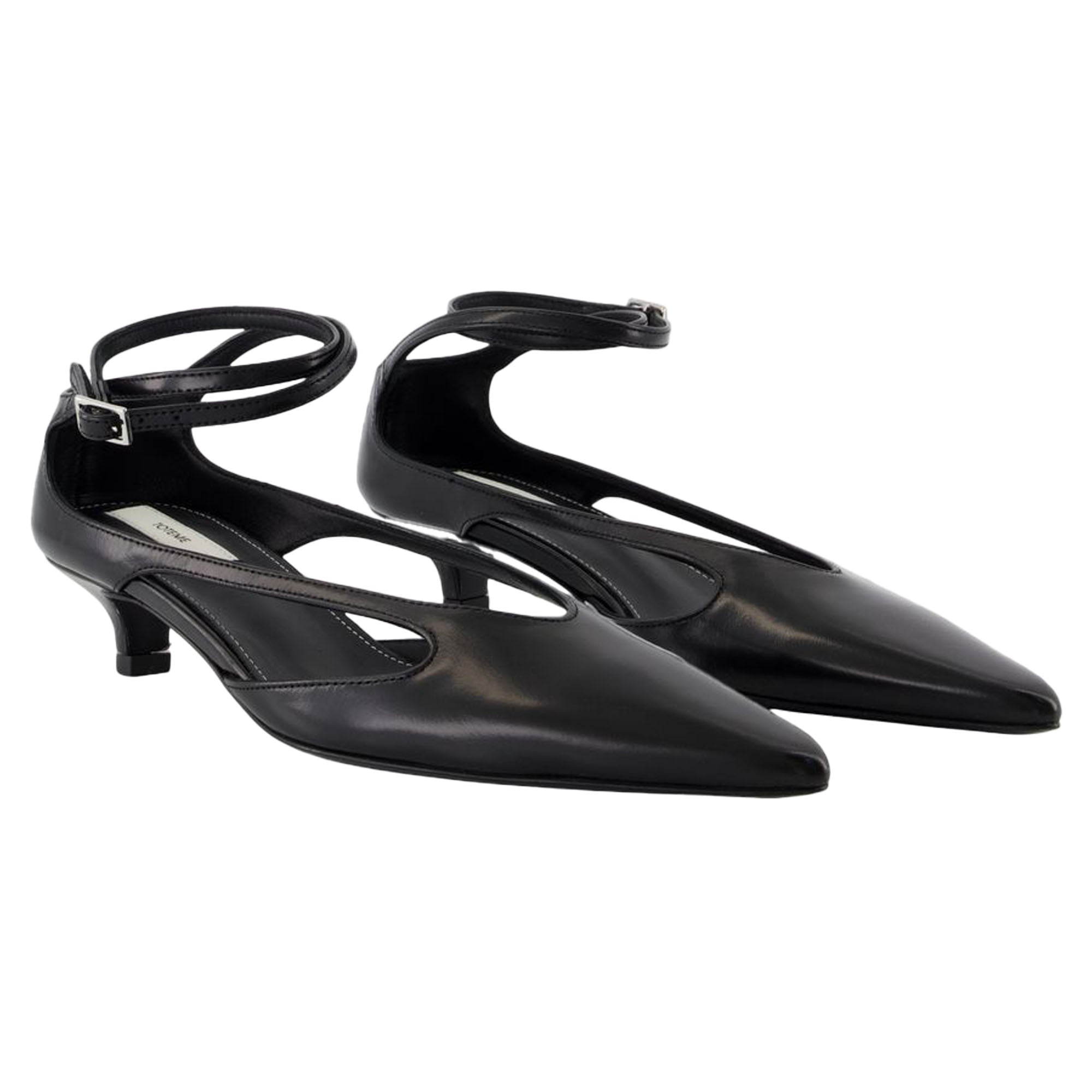 Women's Kitten Pumps - TOTEME - Leather - Black