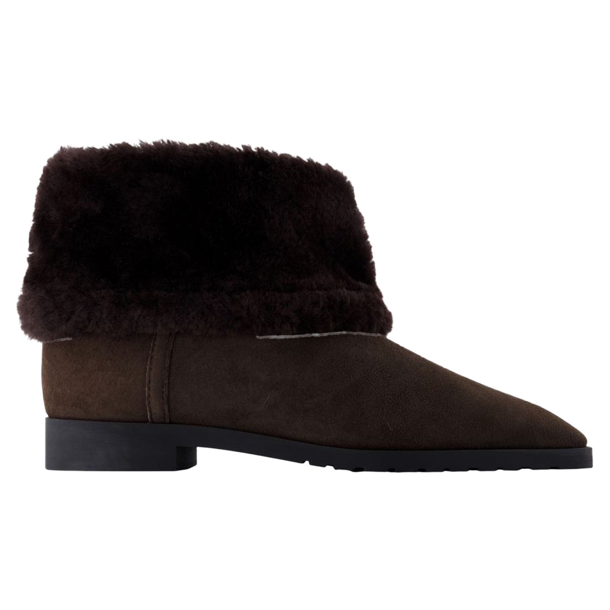 Fold Down Ankle Boots - TOTEME - Leather - Brown