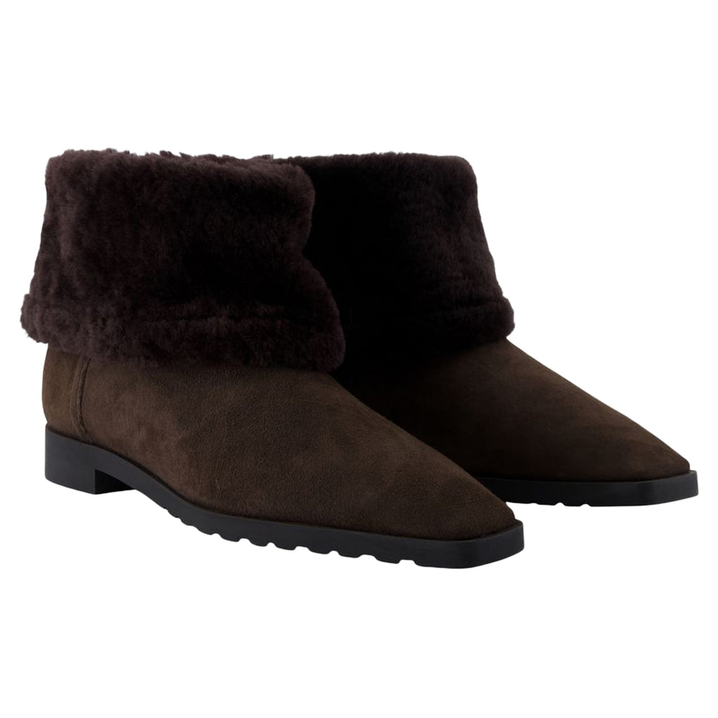 Fold Down Ankle Boots - TOTEME - Leather - Brown