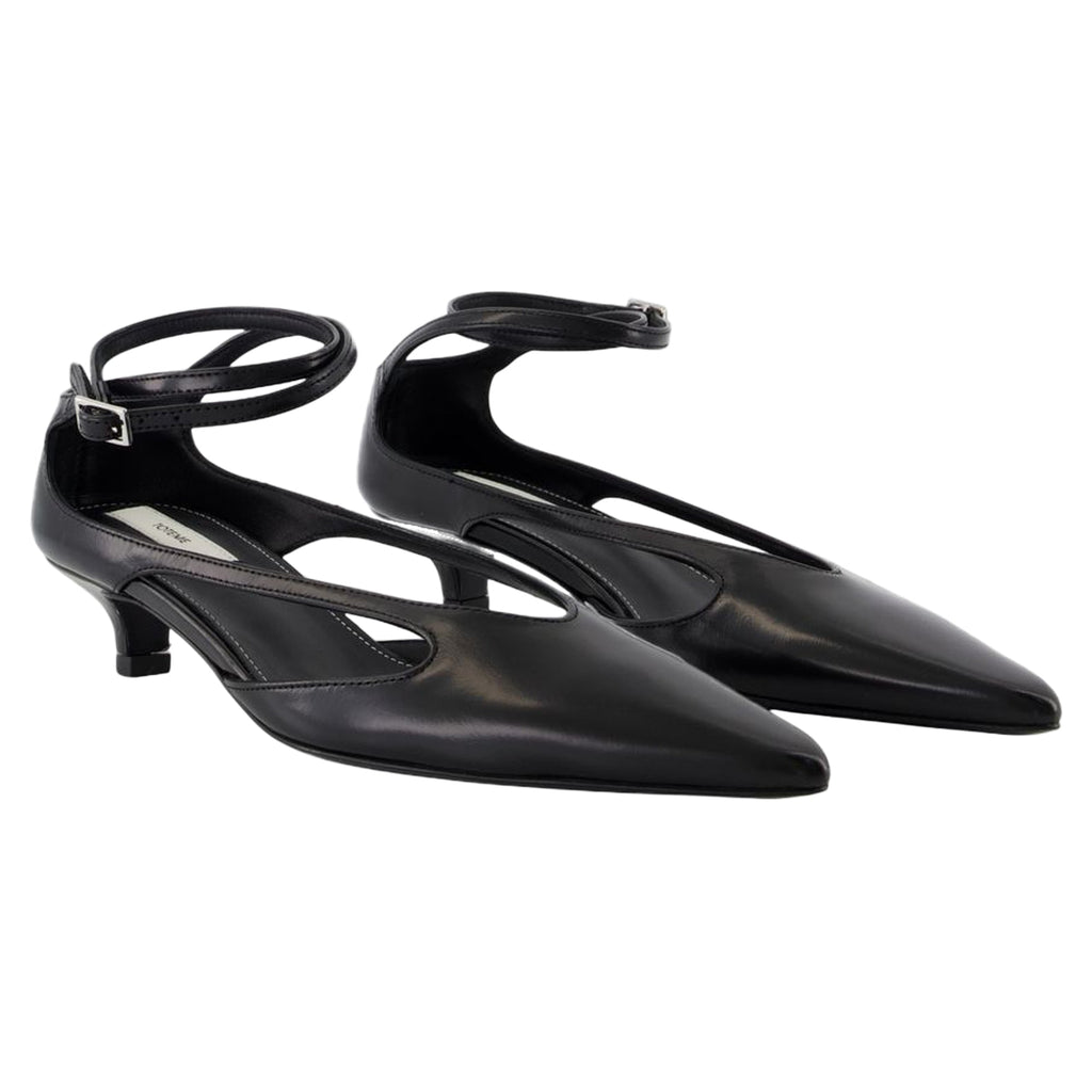 Women's Kitten Pumps - TOTEME - Leather - Black