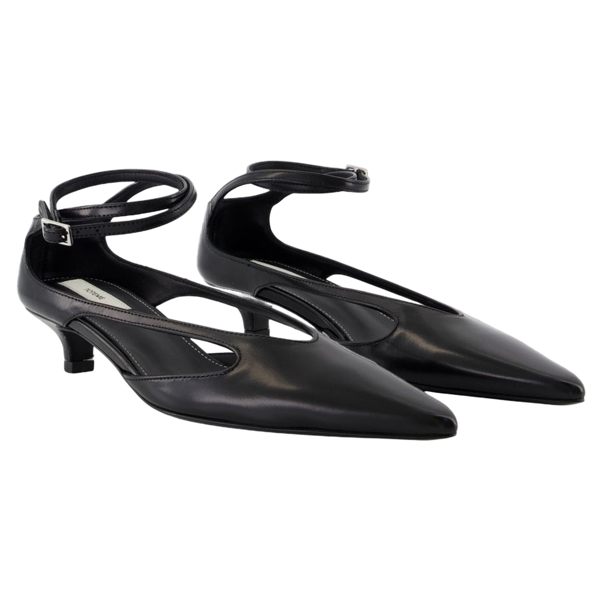 Women's Kitten Pumps - TOTEME - Leather - Black