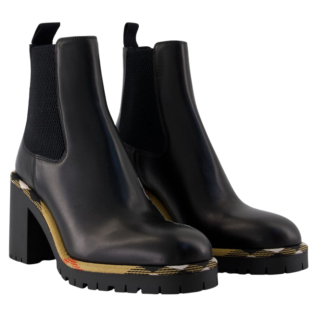 Women's Gravel 70 Ankle Boots - Burberry - Leather - Black