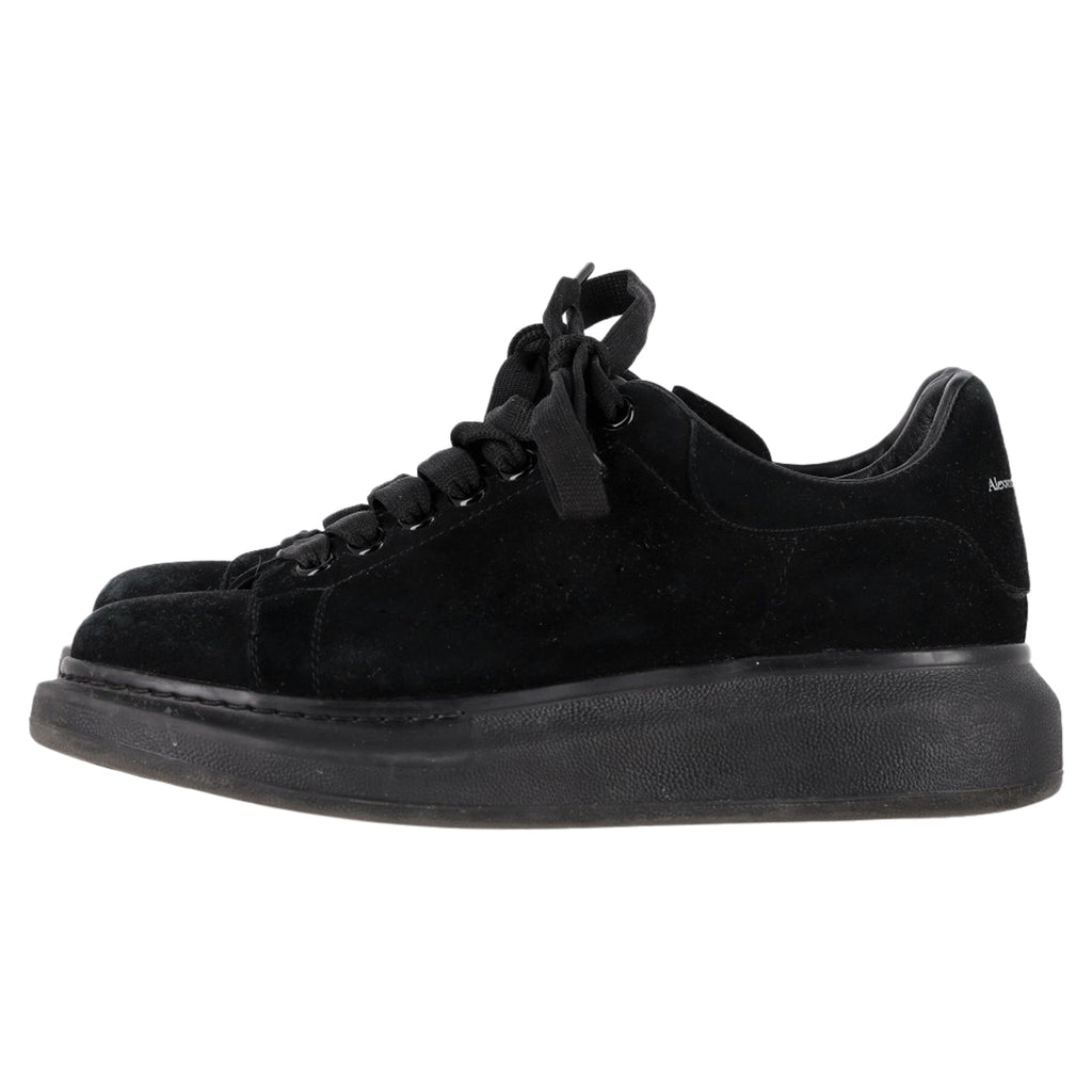 Women's Alexander Mcqueen Oversized Sneakers in Triple Black Suede