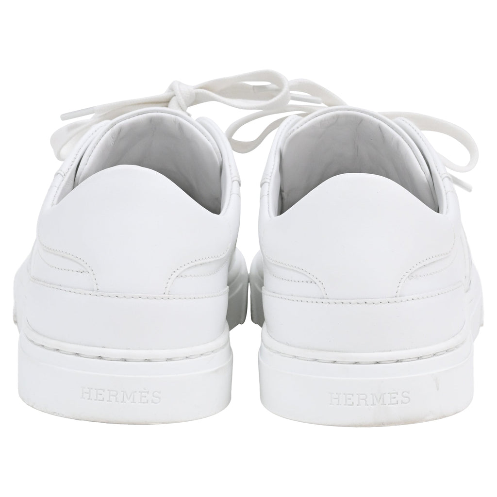 Hermès Day Low Top Sneakers in White Leather