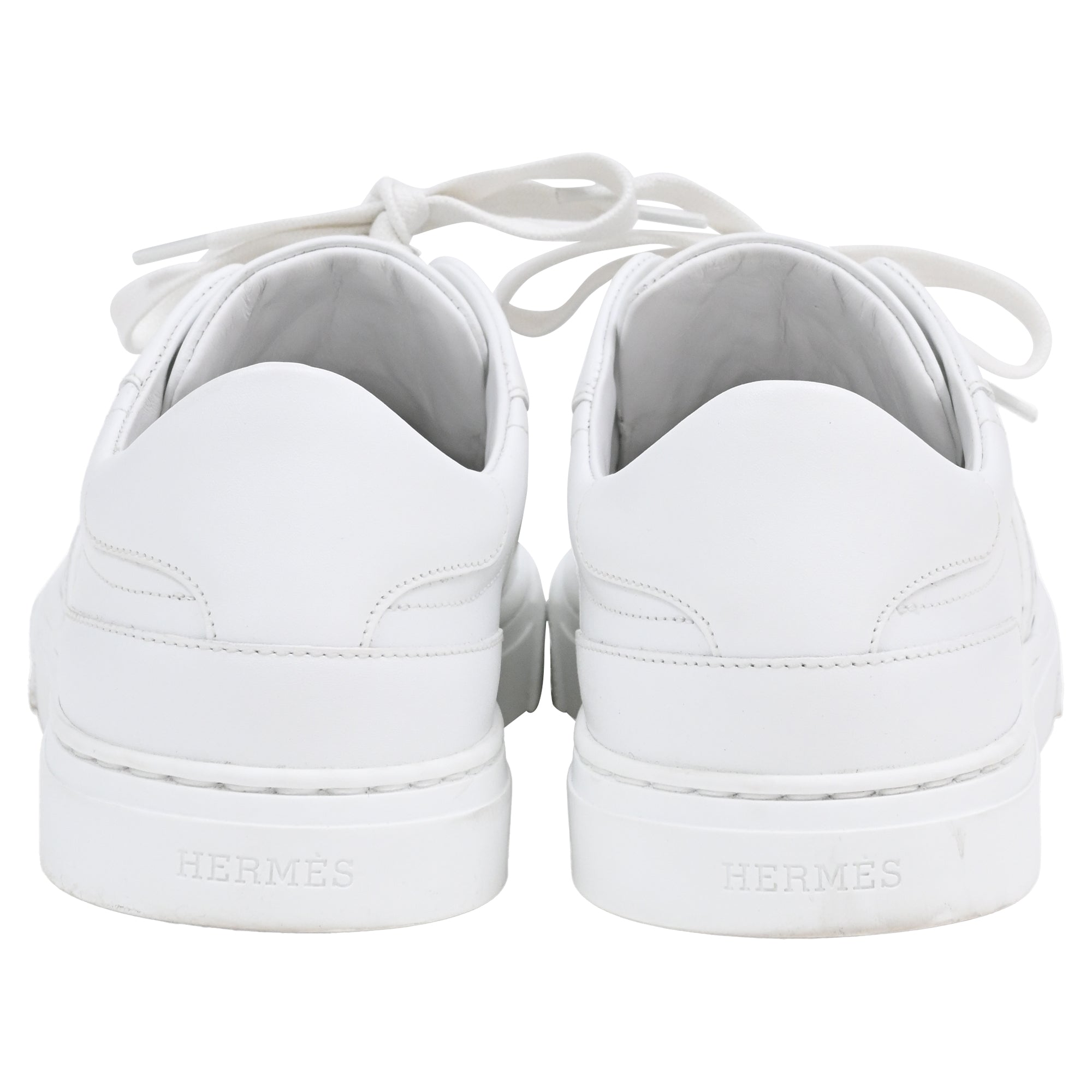 Hermès Day Low Top Sneakers in White Leather