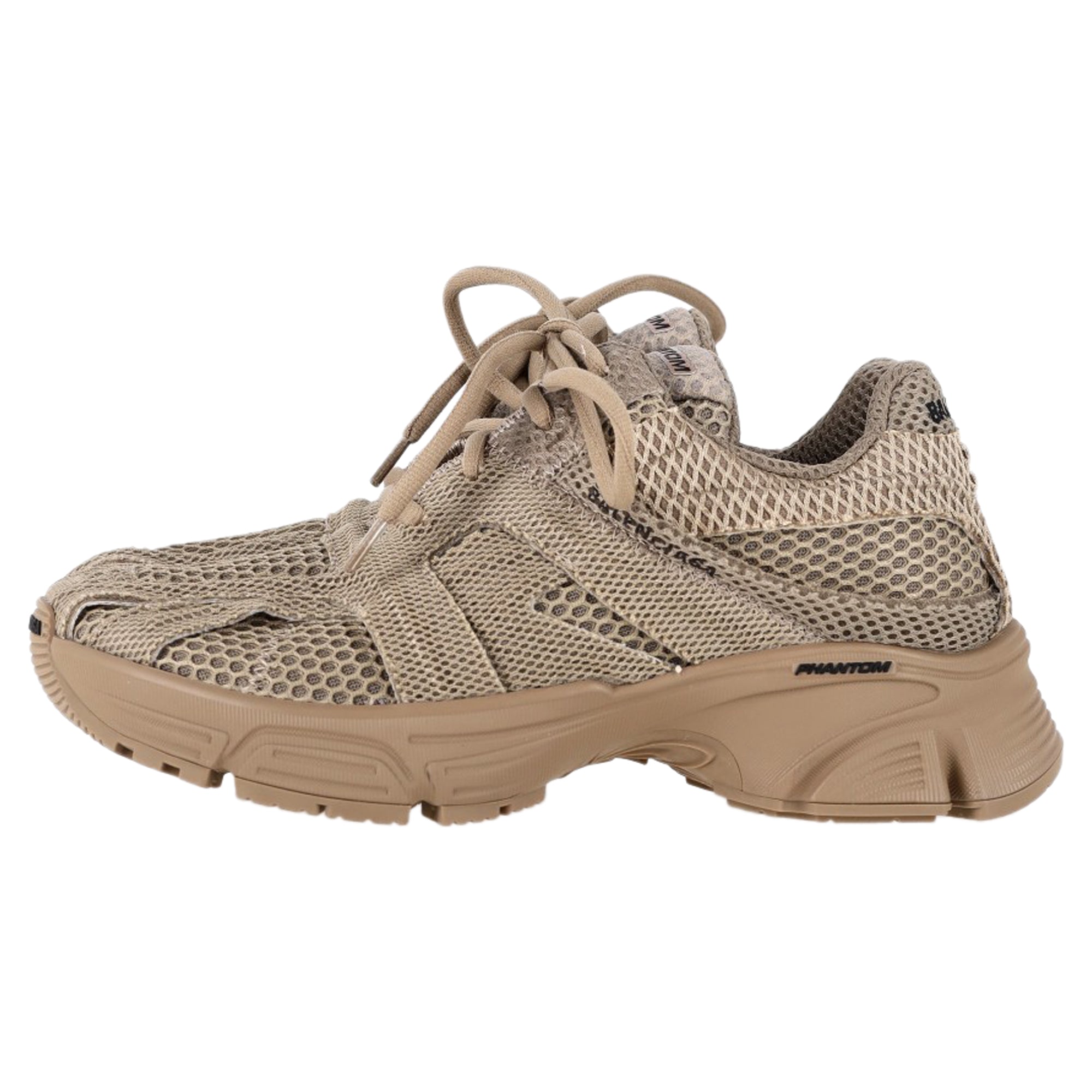 Women's Balenciaga Phantom Sneakers in Beige Polyester