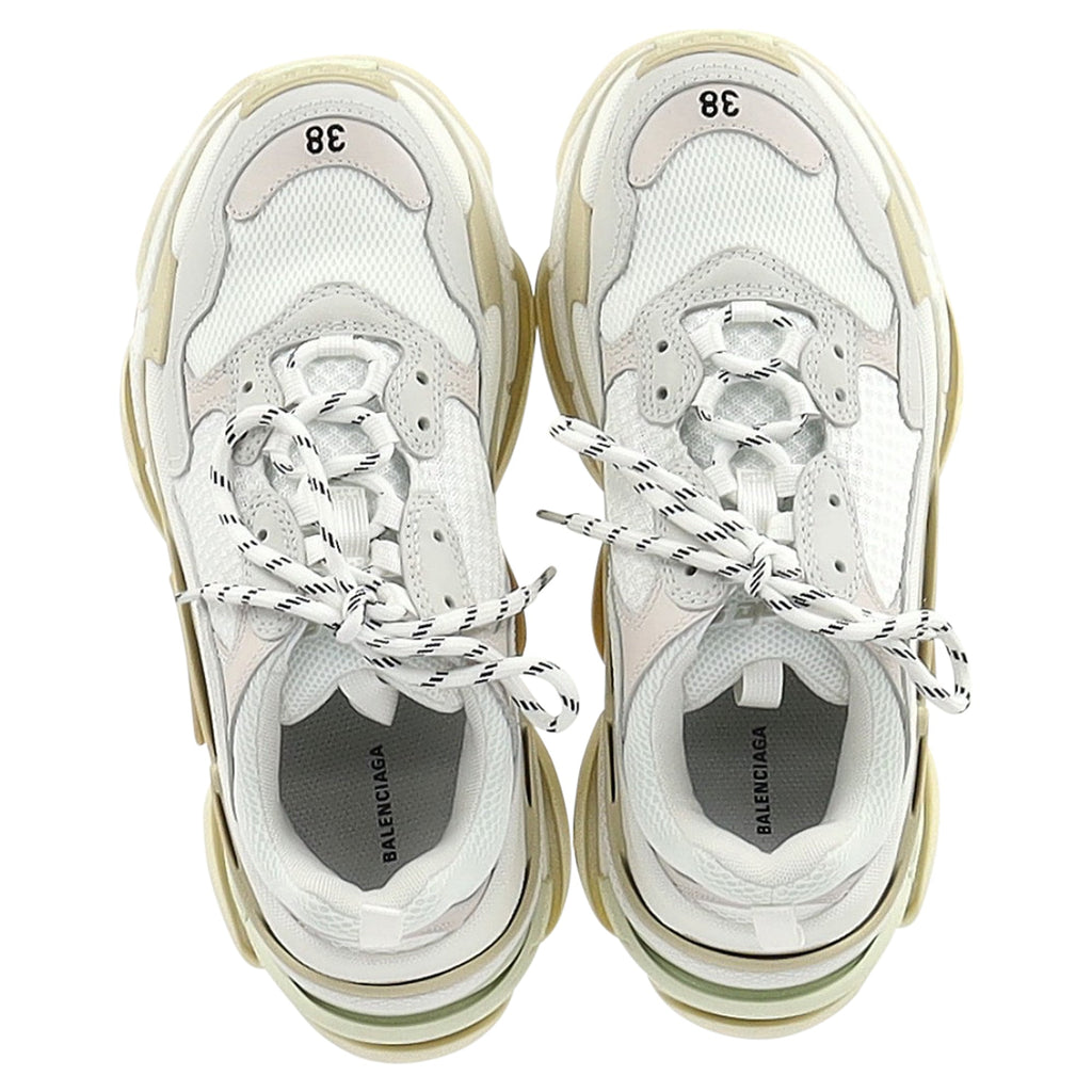 Women's Balenciaga Triple S Sneakers in White Polyester