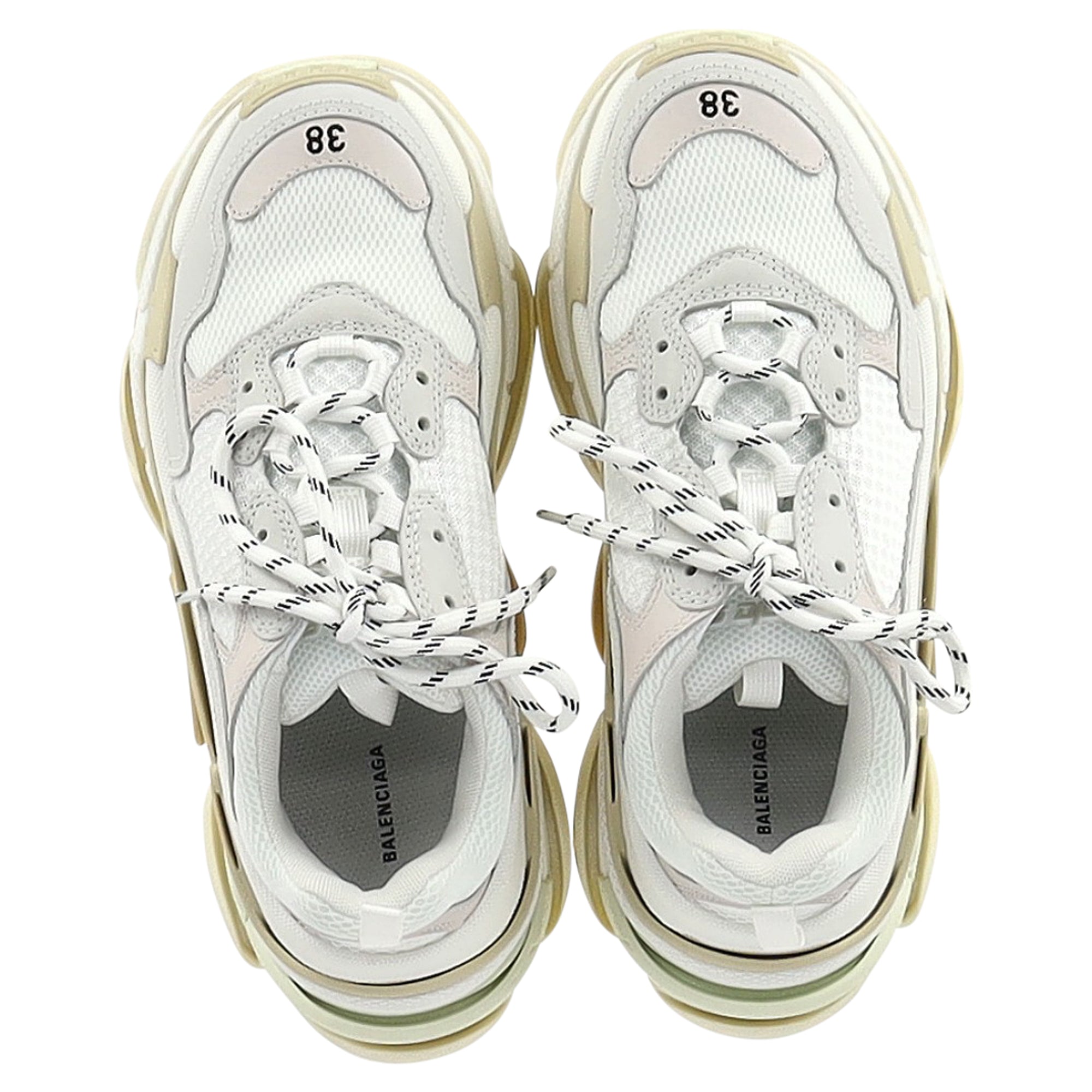 Women's Balenciaga Triple S Sneakers in White Polyester
