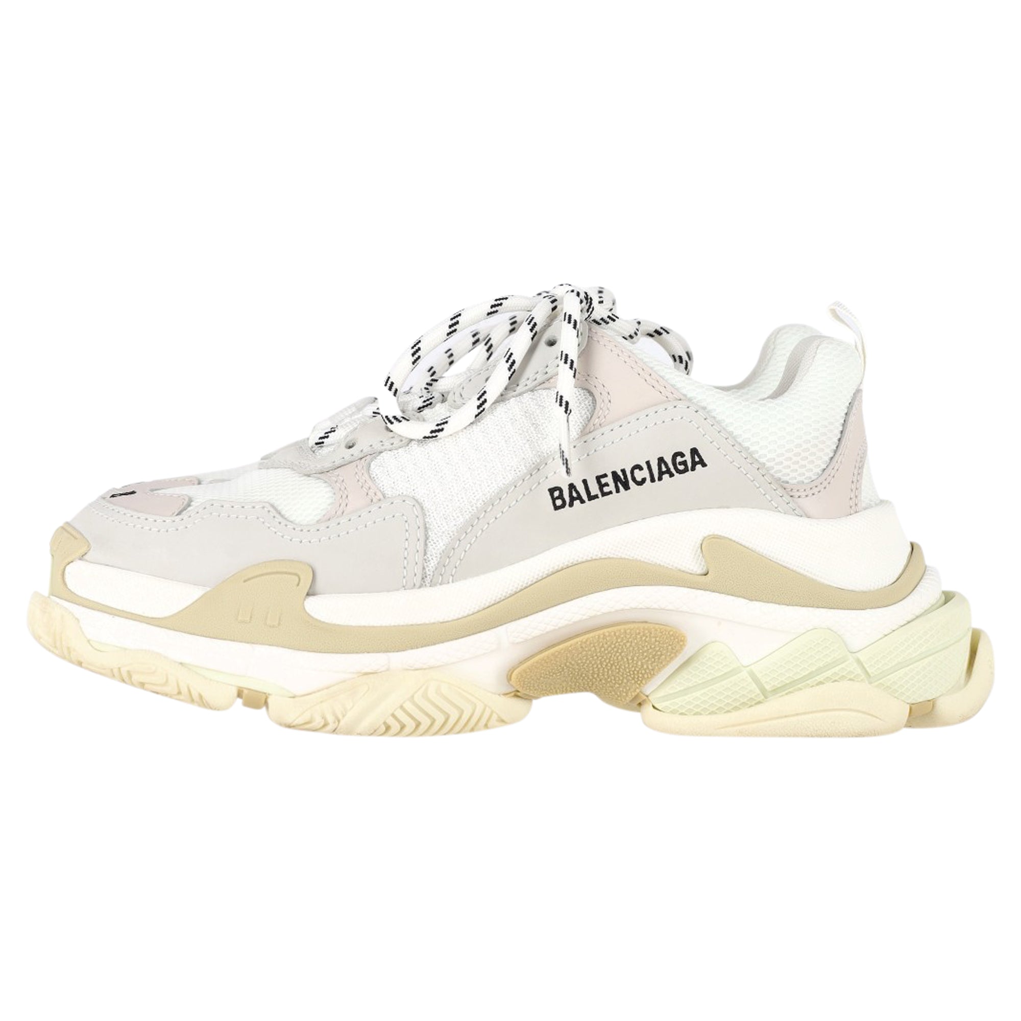 Women's Balenciaga Triple S Sneakers in White Polyester