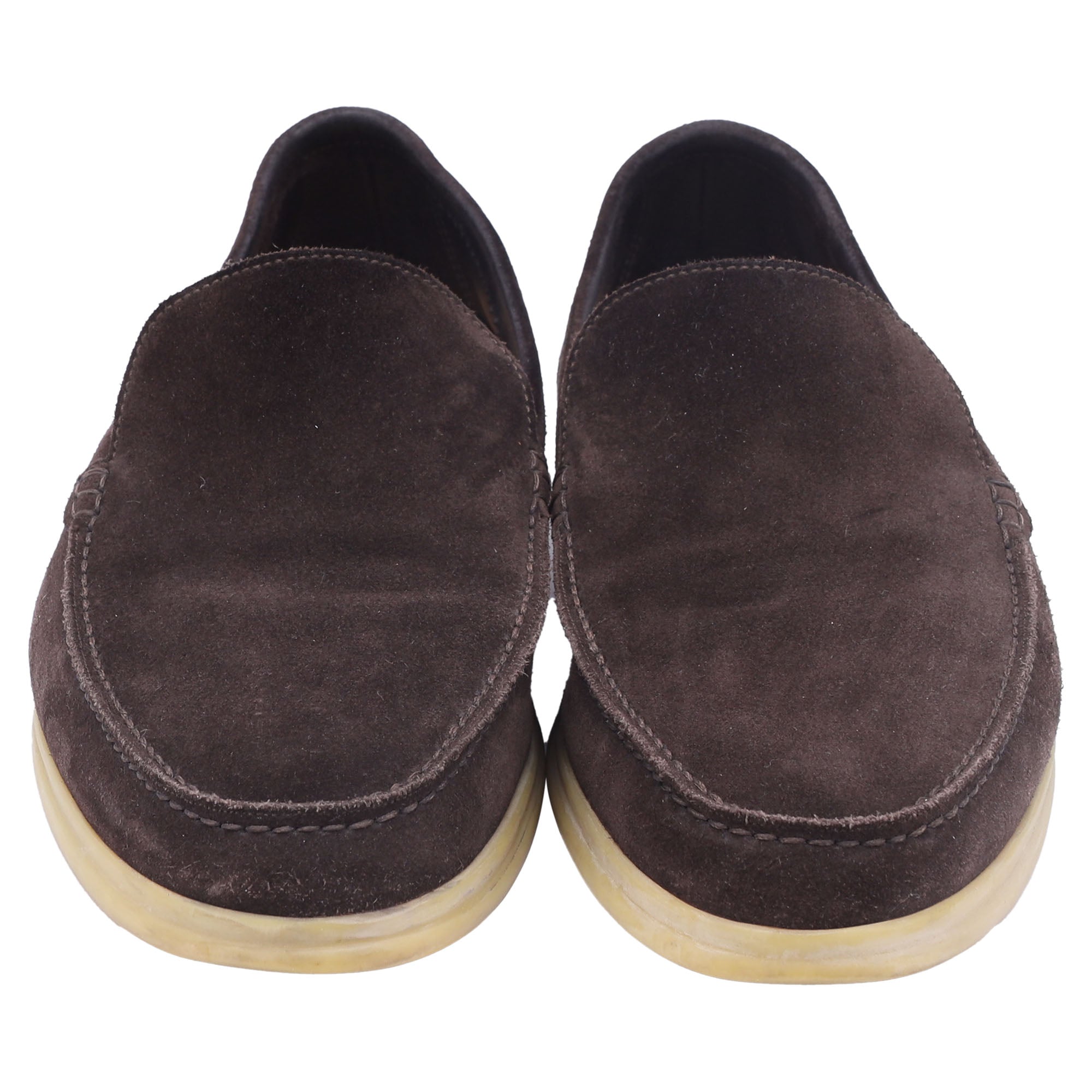 Loro Piana Summer Walk Loafers in Brown Suede