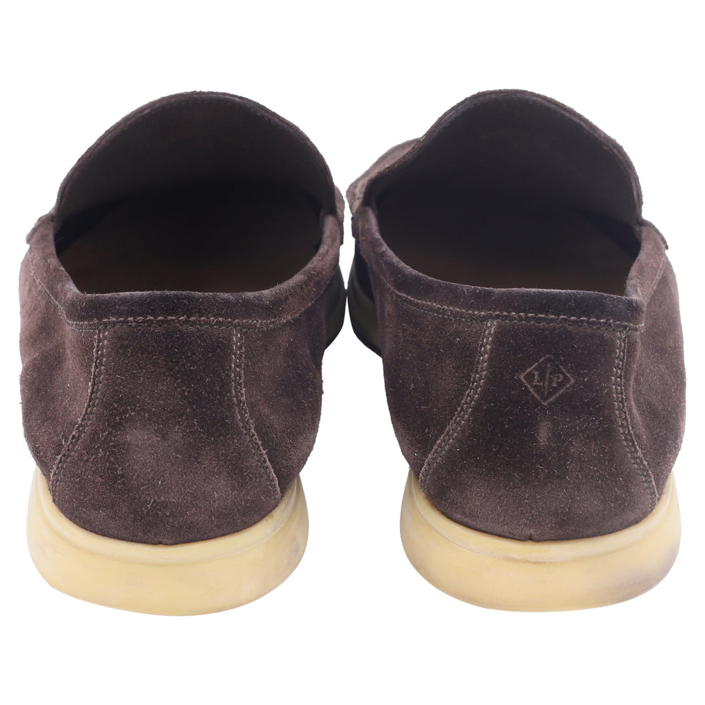 Loro Piana Summer Walk Loafers in Brown Suede