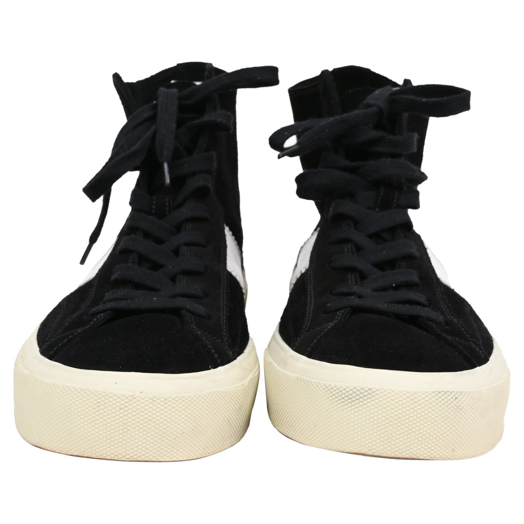Men's Tom Ford Cambridge Leather-Trimmed High-Top Sneakers in Black Suede