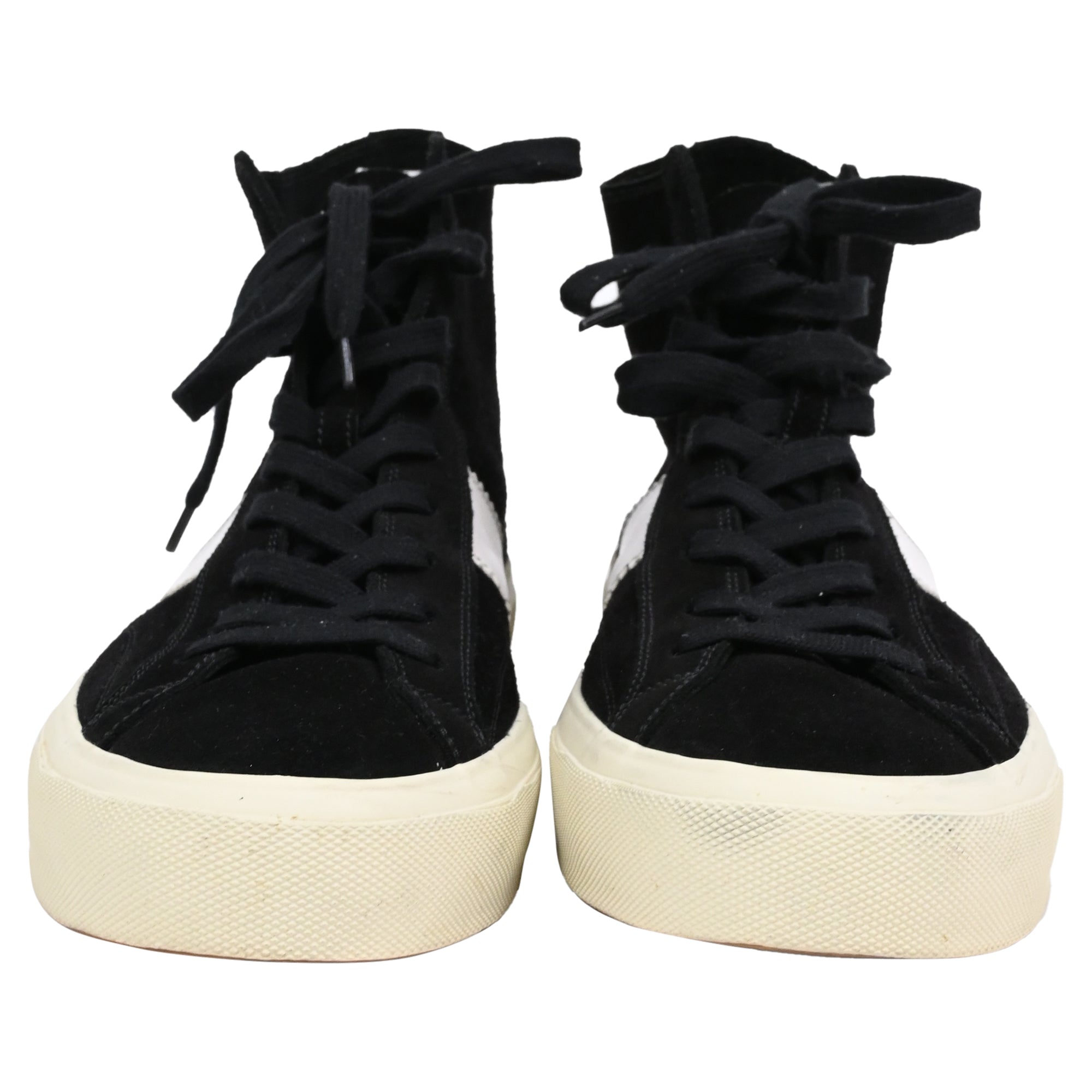 Men's Tom Ford Cambridge Leather-Trimmed High-Top Sneakers in Black Suede