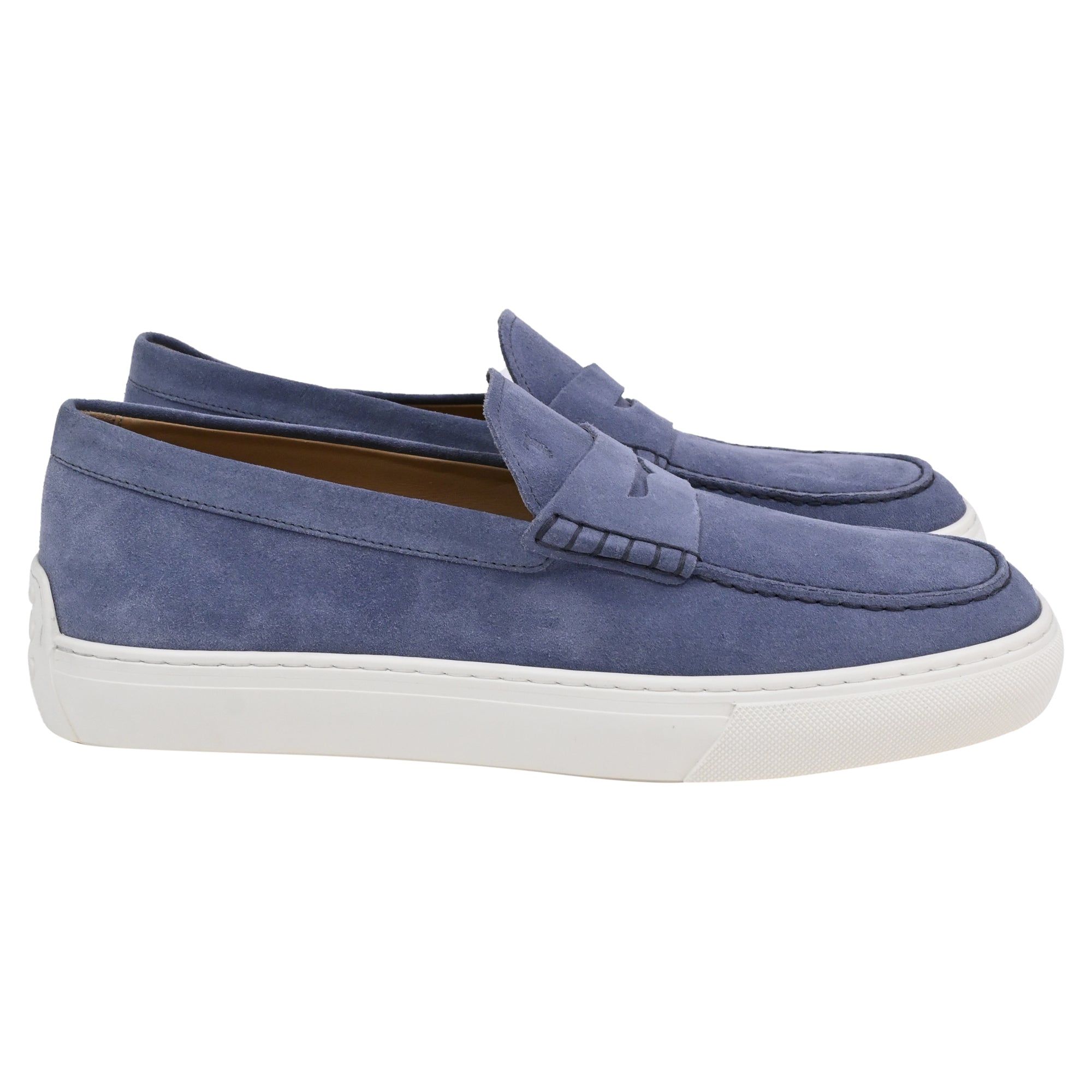 Men's Tod's Gommino Penny Loafers in Blue Suede