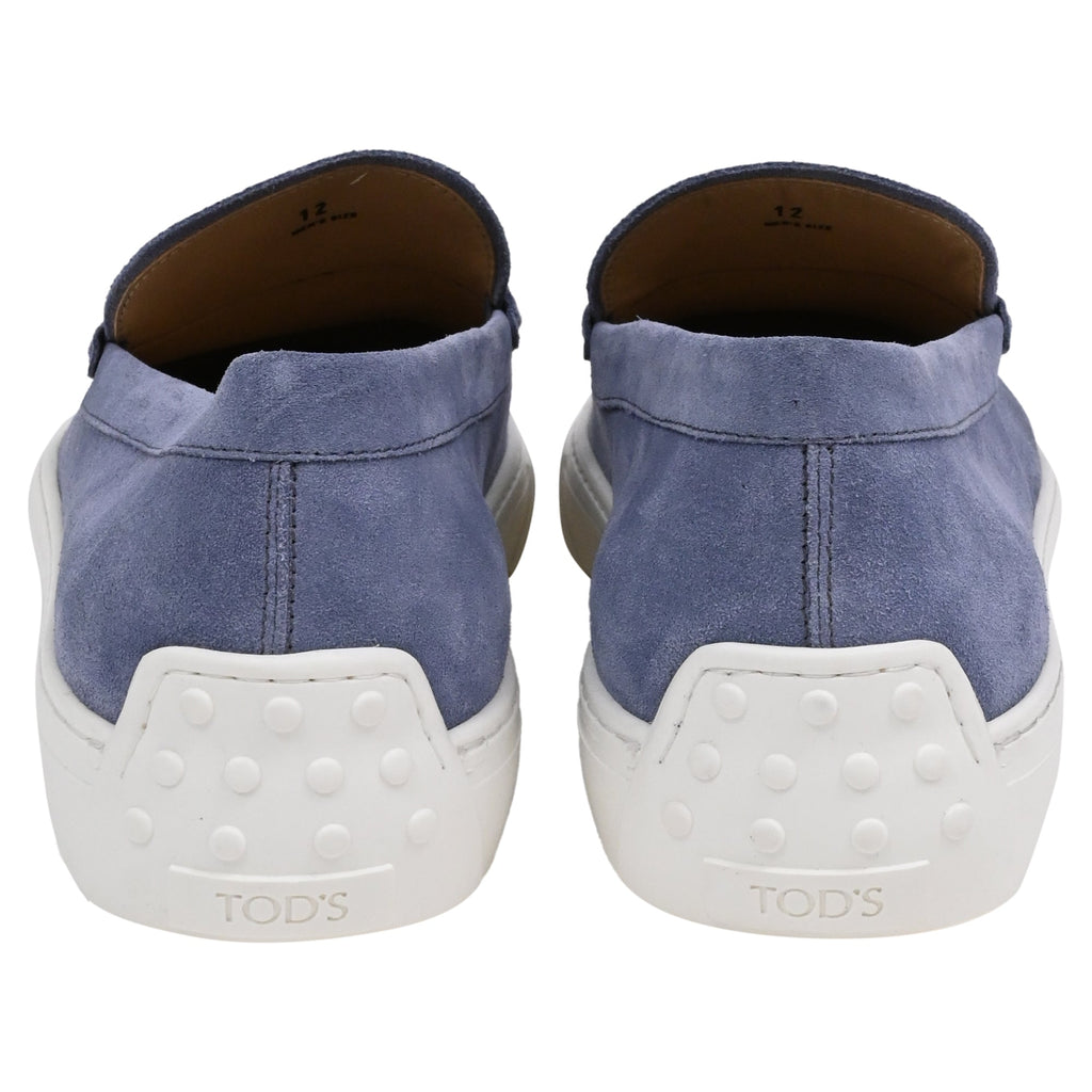 Men's Tod's Gommino Penny Loafers in Blue Suede