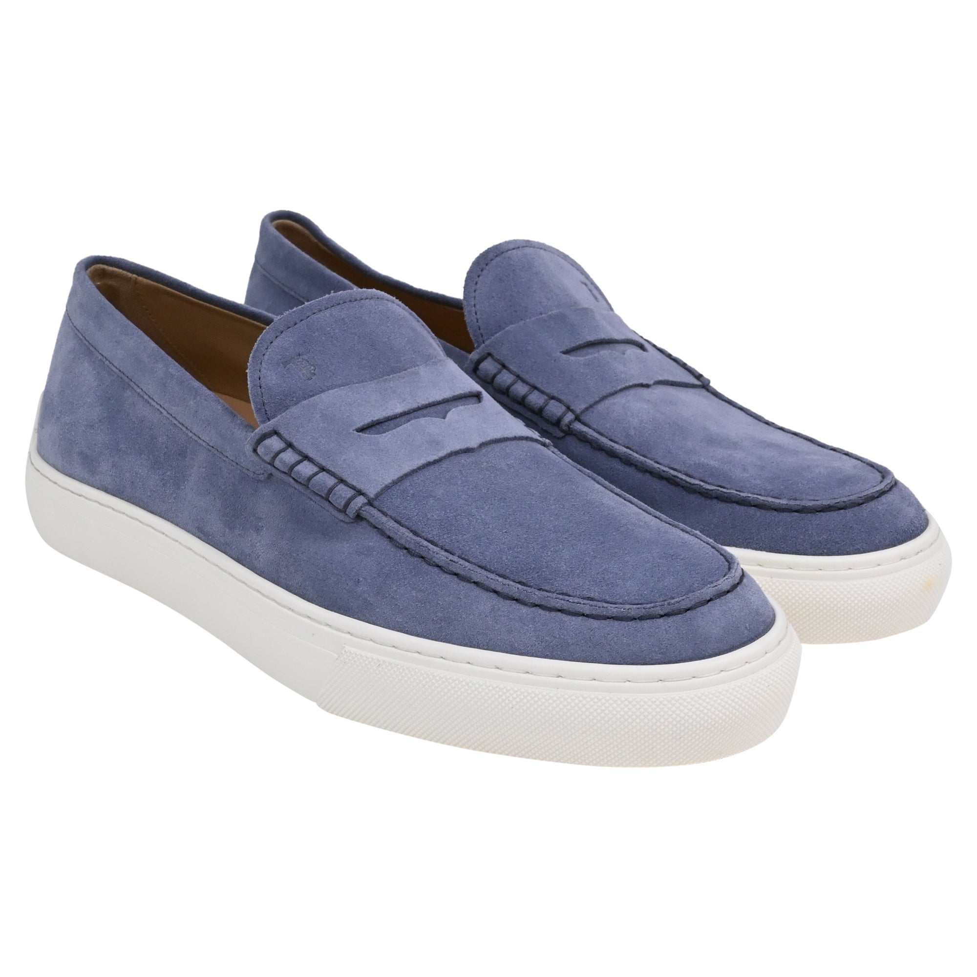 Men's Tod's Gommino Penny Loafers in Blue Suede
