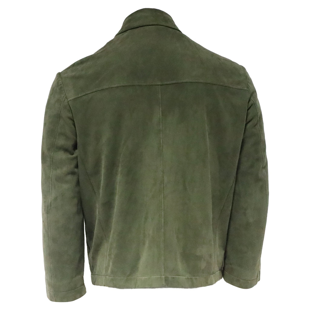 Loro Piana Zipped Jacket in Green Lambskin