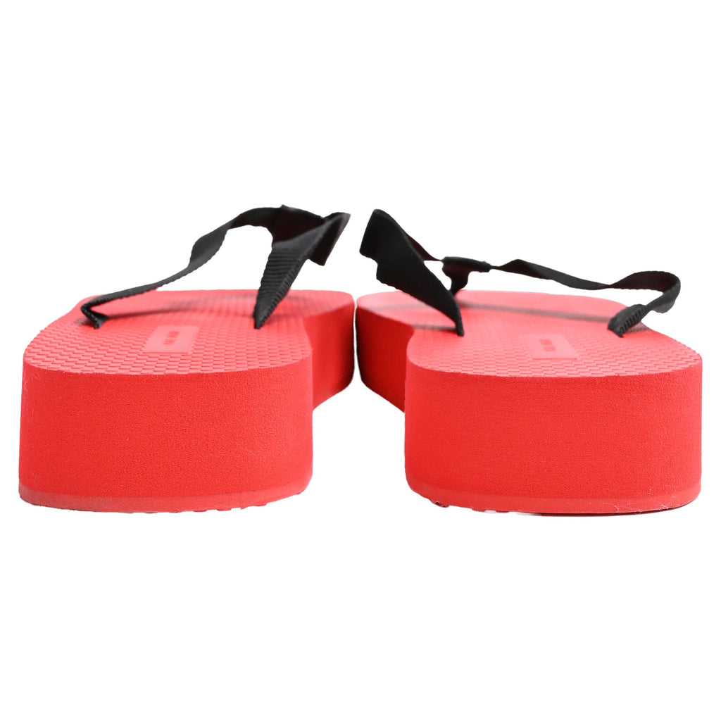 Women's The Row Dune Platform Flip Flops in Red Rubber